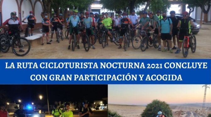 La Ruta Cicloturista Nocturna 2021 concluye con gran participación y acogida