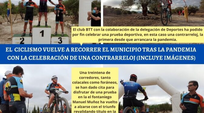 El  ciclismo vuelve a recorrer el municipio tras la pandemia con la celebración de una Contrarreloj (incluye imágenes)