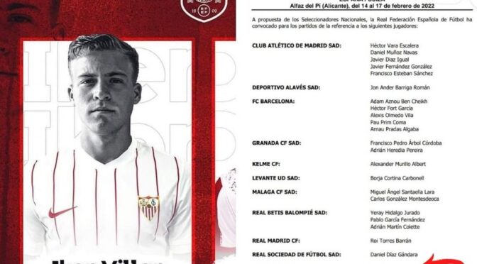 Iker Villar convocado con la selección española Sub 16