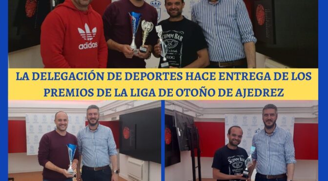La delegación de Deportes entrega los premios de la Liga de Ajedrez de Otoño 2022-23