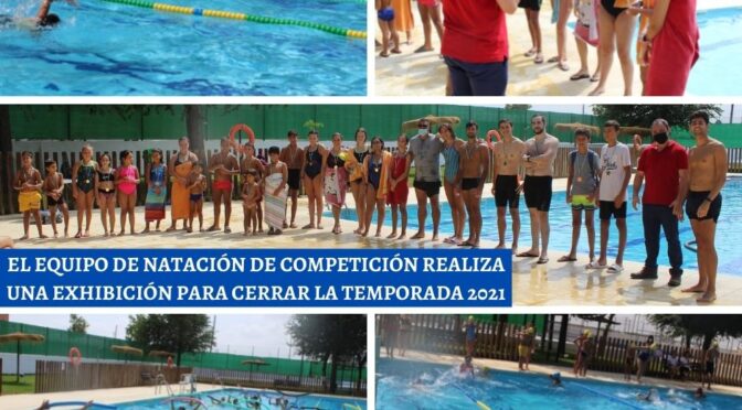 El equipo de natación de competición realiza una exhibición para cerrar la temporada 2021 (Incluye imágenes)