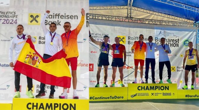 Pepe Verdugo tercero del mundo y oro por equipo de maratón categoría M50 ¡ENHORABUENA!