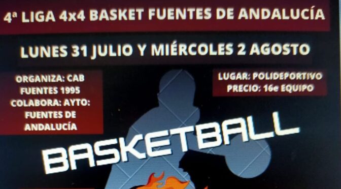4ª Liga Basket 4×4, esta noche 02 de agosto en el Polideportivo