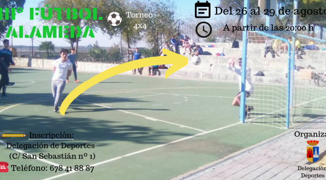 IIIº Torneo  Fútbol Alameda 4×4, del 26 al 29 de agosto ¡inscríbete!