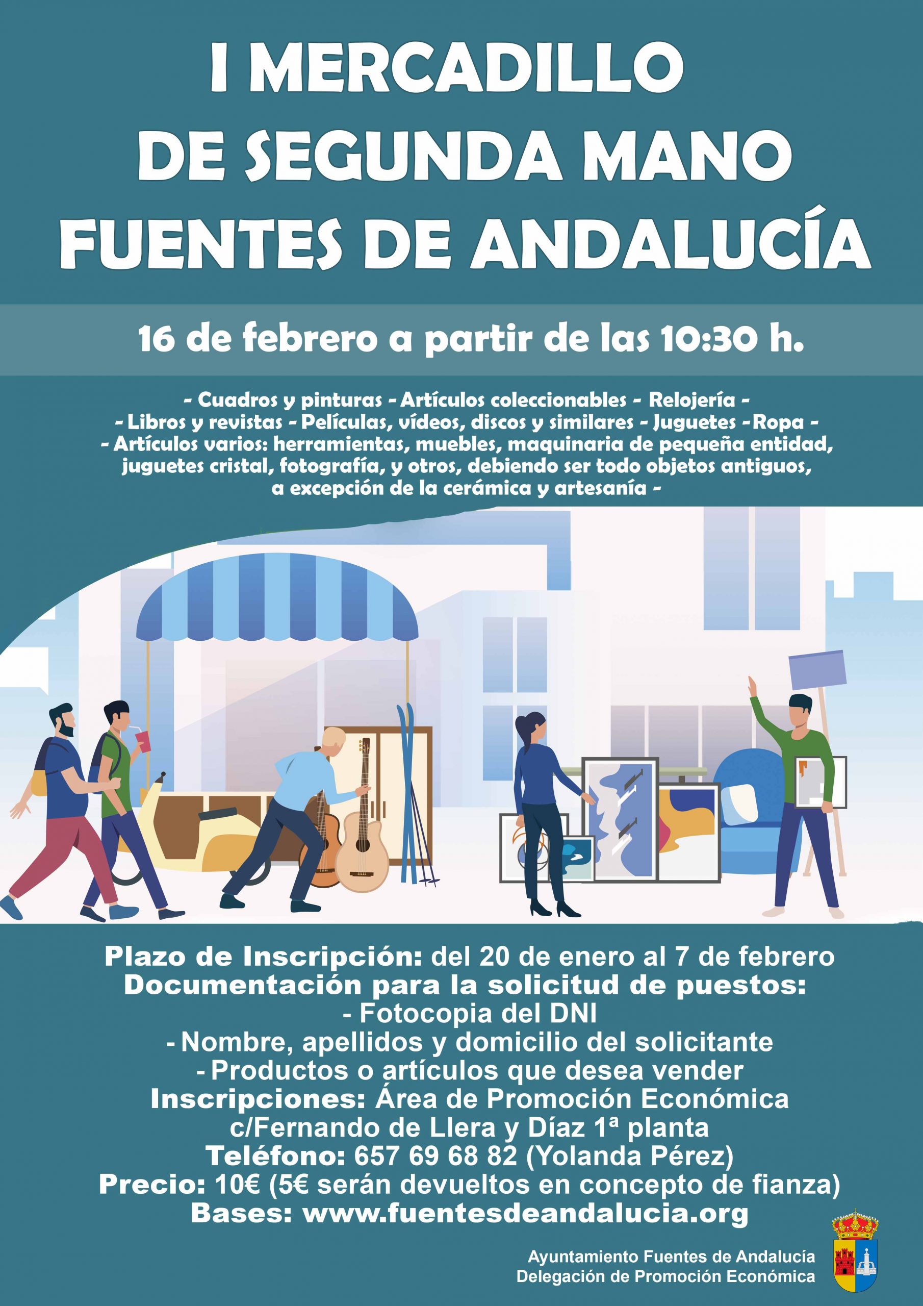 Fuentes de Andalucía celebrará el primer Mercadillo de Segunda Mano -